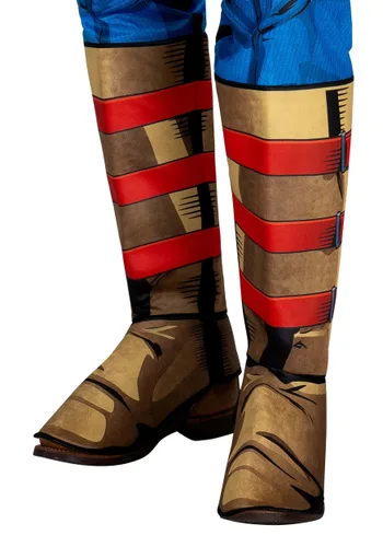 Vista 7 de Disfraz de Hombre Capitán América con Músculos Multicolor