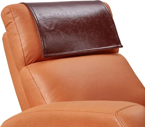 Vista 11 de Protector antideslizante para reposacabezas reclinable, lavable de piel sintética, fundas para reposacabezas para silla reclinable, fundas Beige
