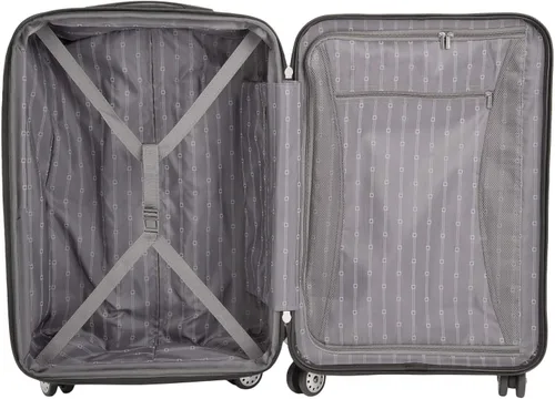 Vista 5 de DELSEY PARIS Helium Aero, equipaje mediano a cuadros de 24 pulgadas Carbón cepillado.