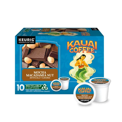 Vista 11 de Kauai Coffee Cápsulas K-Cup para cafeteras Keurig, café arábica, 10% hawaiano, tostado medio, aroma brillante con notas florales, descafeinado, 1