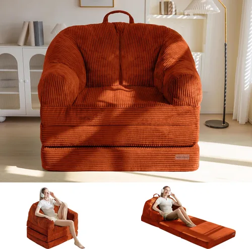 Vista 9 de MAXYOYO Sofá cama plegable con respaldo, sofá plegable sin hueso con asa