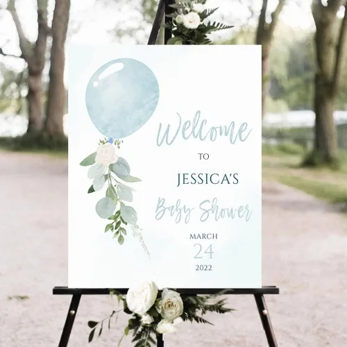 Vista 30 de Letreros de bienvenida personalizados para bebés, decoración de letrero de vegetación editable, plástico
