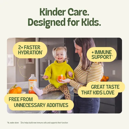 Vista 4 de KinderLyte Solución de electrolitos para niños y adultos, bebida de hidratación (uva, paquete de 6), sin edulcorantes ni sabores artificiales, sin