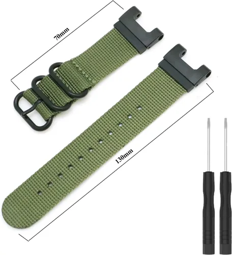 Vista 4 de Correa de repuesto de nailon compatible con Huami Amazfit T-Rex A1918 Smartwatch