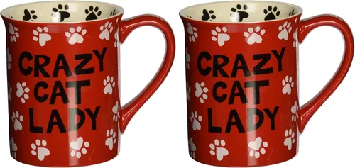 Vista 2 de Taza de cerámica Our Name is Mud "Decora con gatos", 16 onzas