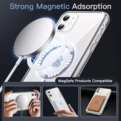 Vista 8 de JETech Funda magnética para iPhone 11, transparente