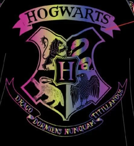 Vista 6 de Harry Potter Hogwarts - Camisón raglán con holograma arcoíris para niñas