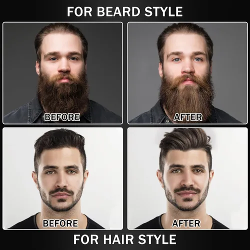Vista 2 de Alisador de barba para hombres, cepillo térmico de alta calidad con función antiquemaduras, peine alisador de barba, regalo único para el día