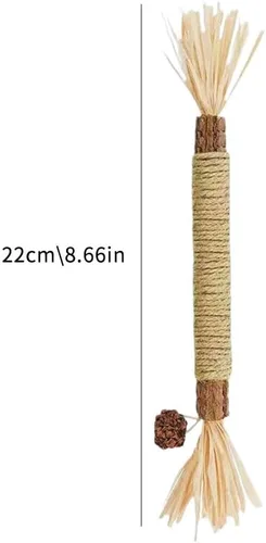 Vista 9 de Puriq - Palitos dentales naturales Silvervine para gatos, palitos interactivos masticables para limpieza de dientes, resistentes a arañazos