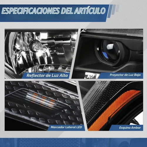 Vista 3 de Auto Dynasty Conjunto de faros LED DRL compatible con GMC Yukon XL 2015-2020, reemplazo de faros delanteros de haz bajo con proyector con luces LED