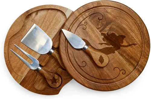 Vista 15 de PICNIC TIME Disney Princess Beauty & the Beast - Juego de tabla de queso brie de acacia y cuchillos, juego de tabla de charcutería, tabla de cortar