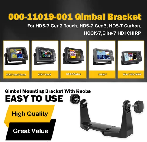 Vista 3 de 000-11019-001 Soporte de montaje cardán para HDS-7 Gen2 Gen3 Touch y HOOK-7