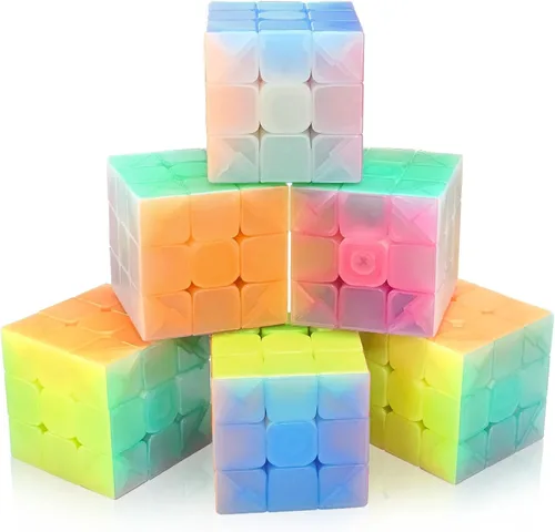 Vista 10 de Vdealen Juego de cubos de velocidad 3x3x3, paquete de 6 cubos de velocidad, juego de cubos mágicos a granel, premio para aulas escolares, regalos