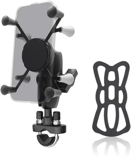 Vista 12 de Strg Soporte para teléfono con brazo de doble enchufe compuesto (mediano) compatible con componentes de bola RAM B de 1 pulgada, soporte de teléfono
