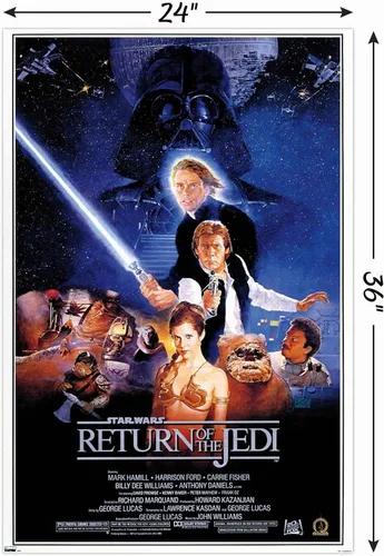 Vista 3 de Trends International Star Wars: Return Of The Jedi - Póster de pared de una hoja de 3, 24 x 36 pulgadas, versión sin marco