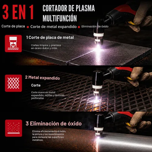 Vista 2 de LOTOS LTP5000D Cortador de plasma, actualización 2024 de 5/8" 16 mm corte limpio 3/4" 20 mm corte de separación 50A sin arco piloto plasma metal