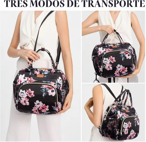 Vista 3 de MCBD Lonchera térmica para mujer, bolsa grande de 3 vías de transporte, mochila enfriadora reutilizable a prueba de fugas con correa ajustable