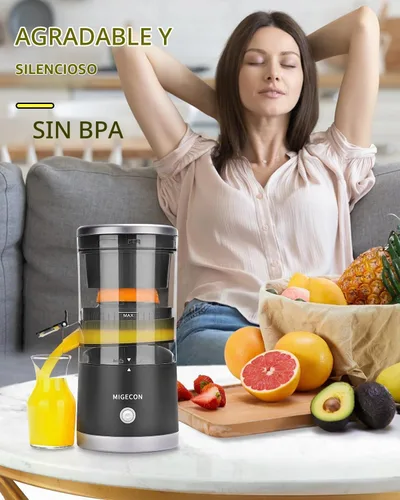 Vista 5 de MIGECON Exprimidor eléctrico de cítricos, exprimidor de naranja recargable