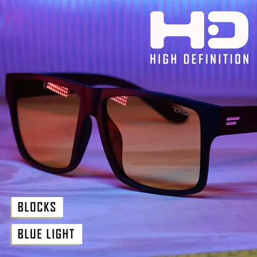 Vista 8 de TOROE Gafas de sol polarizadas RANGE Night Driving HD para hombre ligero TR90 marco cuadrado
