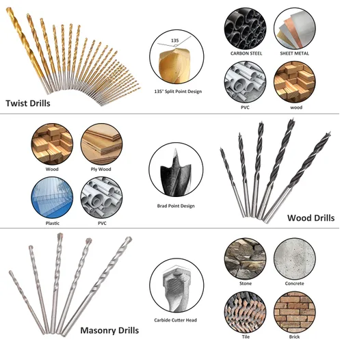Vista 4 de KingTool Kit de accesorios de perforación y conducción (juego de 318 destornilladores y brocas KingTool)