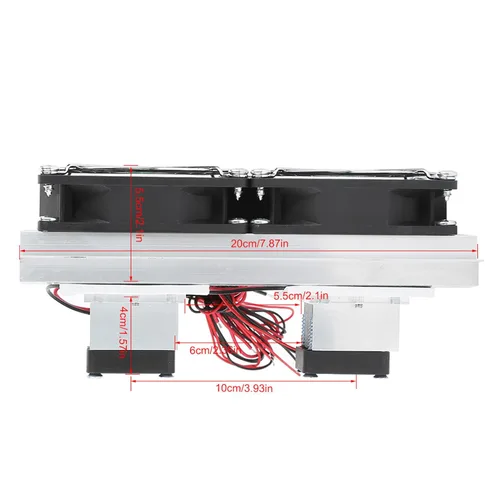 Vista 2 de Enfriador termoeléctrico, enfriador de semiconductores, dispositivo de refrigeración de semiconductores Enfriador termoeléctrico 12A 12V DIY Mini