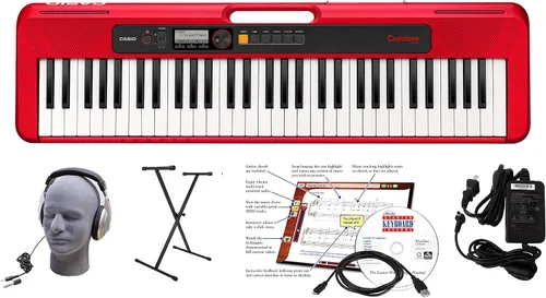 Vista 12 de Casio CT-S200BK EPA - Paquete de teclado prémium de 61 teclas con auriculares, soporte, fuente de alimentación, cable USB de 6 pies y software