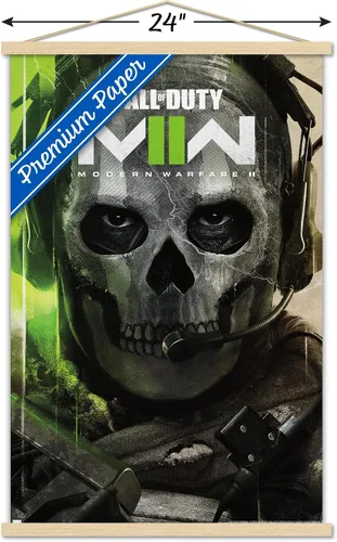 Vista 3 de Trends International Call of Duty: Modern Warfare 2 - Póster de pared de arte clave, 22.375 x 34 pulgadas, paquete de impresión premium y colgador