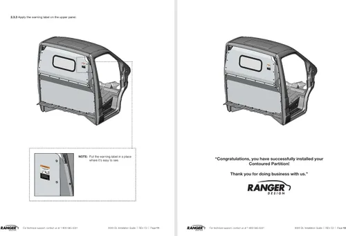 Vista 8 de Ranger Design puede usarse con Mercedes Sprinter Van Partition, contorneado, ventana de policarbonato, LR - 3020-DL