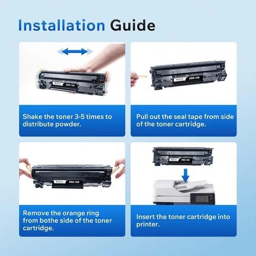 Vista 3 de Valuetoner Cartucho de tóner compatible de repuesto para Canon 128 Cartucho de tóner negro CRG128 FaxPhone L190 L100 ImageCLASS D530 D550 MF4880dw