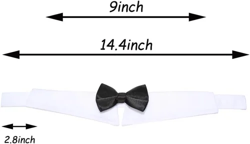 Vista 2 de Gorras de graduación para mascotas con corbatín y cuello de corbata