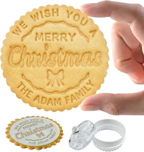 Vista 7 de Sello de galletas personalizado con apellido, sellos de galletas personalizados con asa, baby shower, para hornear, cortador de acrílico, regalos