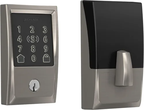 Vista 13 de Schlage Encode Smart WiFi Deadbolt Lock with Camelot Trim, Aged Bronze Bronce Envejecido