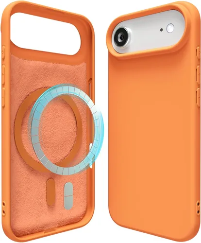 Vista 199 de oakxco Funda de silicona para iPhone 12 Pro Max, magnética, compatible con carga inalámbrica Magsafe, cubierta protectora de goma suave y delgada