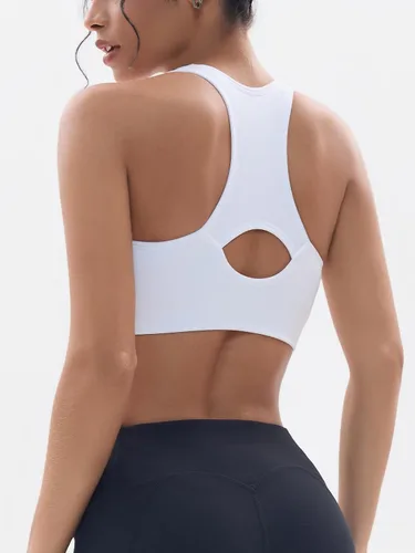 Vista 3 de FITTIN - Brasier deportivo con espalda cruzada para mujer, soporte acolchado de alto impacto sin costuras para yoga, gimnasio, entrenamiento y.