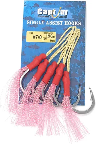 Vista 9 de Capt Jay - Ganchos de ayuda de pesca, Jigging Slow Fast Jigs Stinger Hook para bailar y pescar