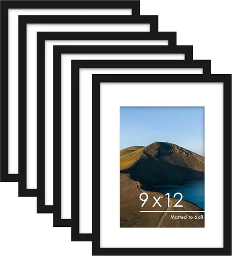 Vista 23 de PEALSN - Juego de 6 portarretratos de 5 x 7 pulgadas para fotos de 4 x 6 pulgadas con paspartú/5 x 7 pulgadas sin paspartú, para montaje en Negro