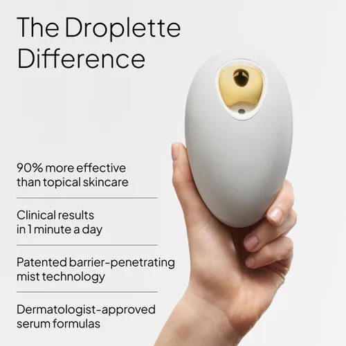 Vista 4 de Droplette Cápsulas de suero renovador de retinol patentadas – Apunta líneas finas y arrugas, reafirma y revitaliza la piel con arbutina, aceite