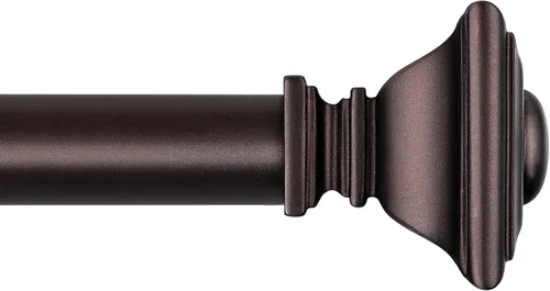 Vista 12 de BRIOFOX Barras de cortina negras para ventanas de 28 a 48 pulgadas, longitud ajustable, 1 pulgada de diámetro, barras de cortina resistentes