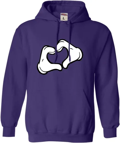 Vista 12 de Go All Out Mickey Heart Hands - Sudadera con capucha para hombre y mujer Negro