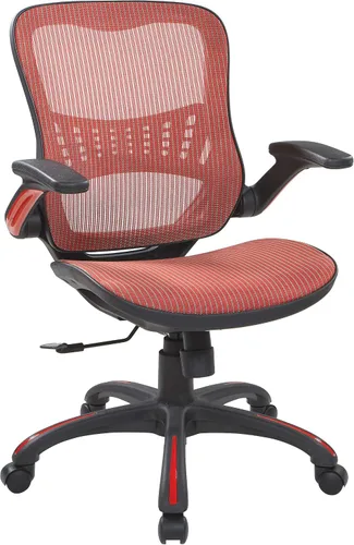 Vista 12 de Office Star Riley - Silla de escritorio ventilada para gerente con asiento y respaldo de malla transpirable, base negra con negro