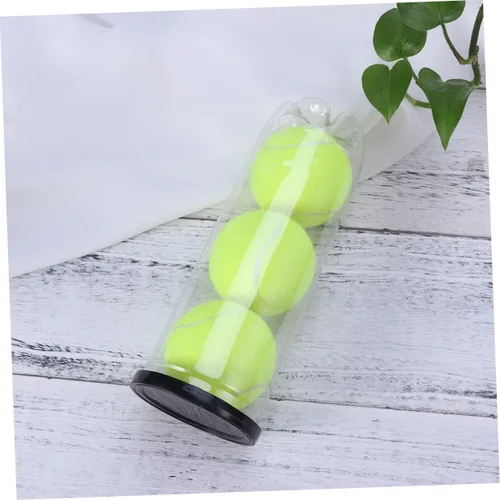 Vista 8 de Toddmomy 6 unidades de cilindro de tenis transparente contenedor negro para pelotas de tenis con tapa, organizador de almacenamiento de pelotas