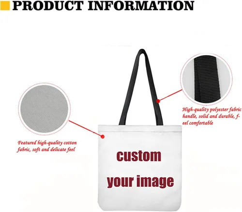 Vista 3 de Xpyiqun Fordable - Bolsa de compras reutilizable para mujeres y niñas, bolsa de lona