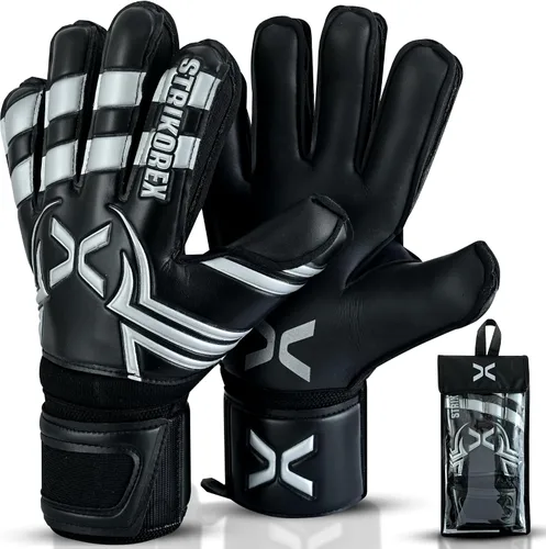 Vista 10 de Guantes de portero para niños y jóvenes con palma de látex de 0.157 in, agarre fuerte, guantes de fútbol para adultos y niños con dedos