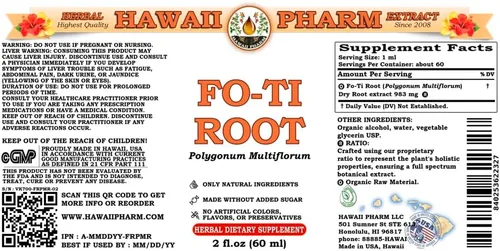 Vista 2 de Extracto líquido de raíz de Fo-Ti (Polygonum multiflorum) 15x4 Oz