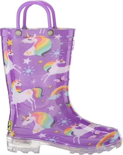 Vista 6 de Western Chief Kids Light-Up Waterproof Rain Boot with Pull on Handles