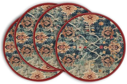 Vista 10 de Artoid Mode Juego de 4 manteles individuales estilo boho de plata, 30x46 cm rústicos de estilo granja para decoración mágica de mesa de otoño