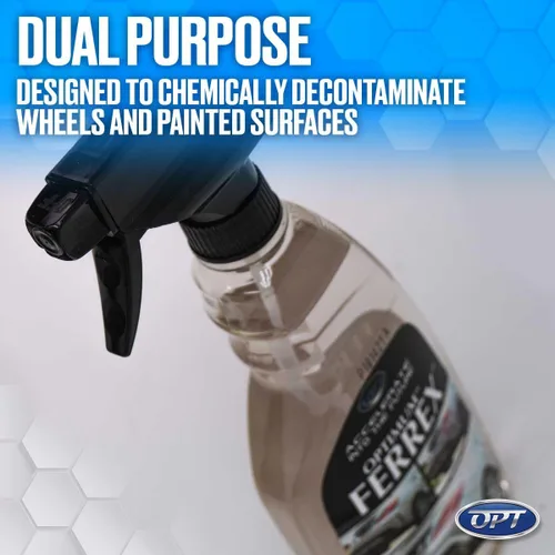 Vista 5 de Optimum FerreX - Removedor de hierro – 17 onzas, spray multiusos para detalles de automóviles actúa como un removedor de alquitrán y limpiador