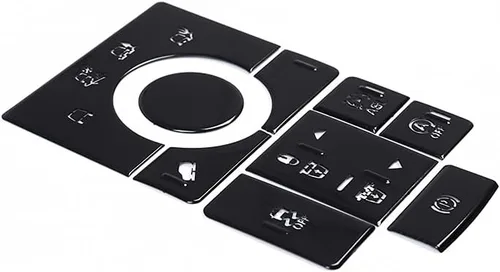 Vista 5 de YIWANG Aleación de aluminio modificado consola central multimedia botón botón embellecedores cubierta pegatinas para Land Rang Range Rover