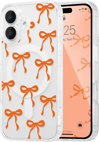 Vista 38 de UEEBAI - Funda magnética para iPhone 11, diseño de lazo, compatible con MagSafe, funda transparente delgada inalámbrica, antiamarilleo, a prueba