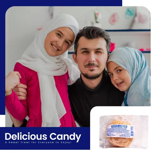 Vista 4 de Bocadillo de caramelo de leche de coco, caramelos orgánicos, yogur de coco, caramelo clásico con relleno cremoso, piezas envueltas individualmente